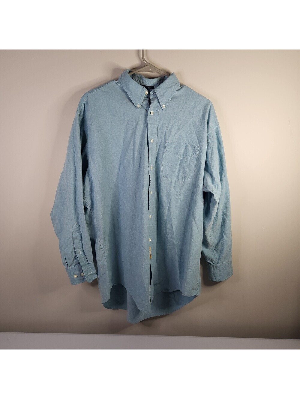 B.D. Baggies Men's Light Blue 100% Cotton Button-Down Shirt